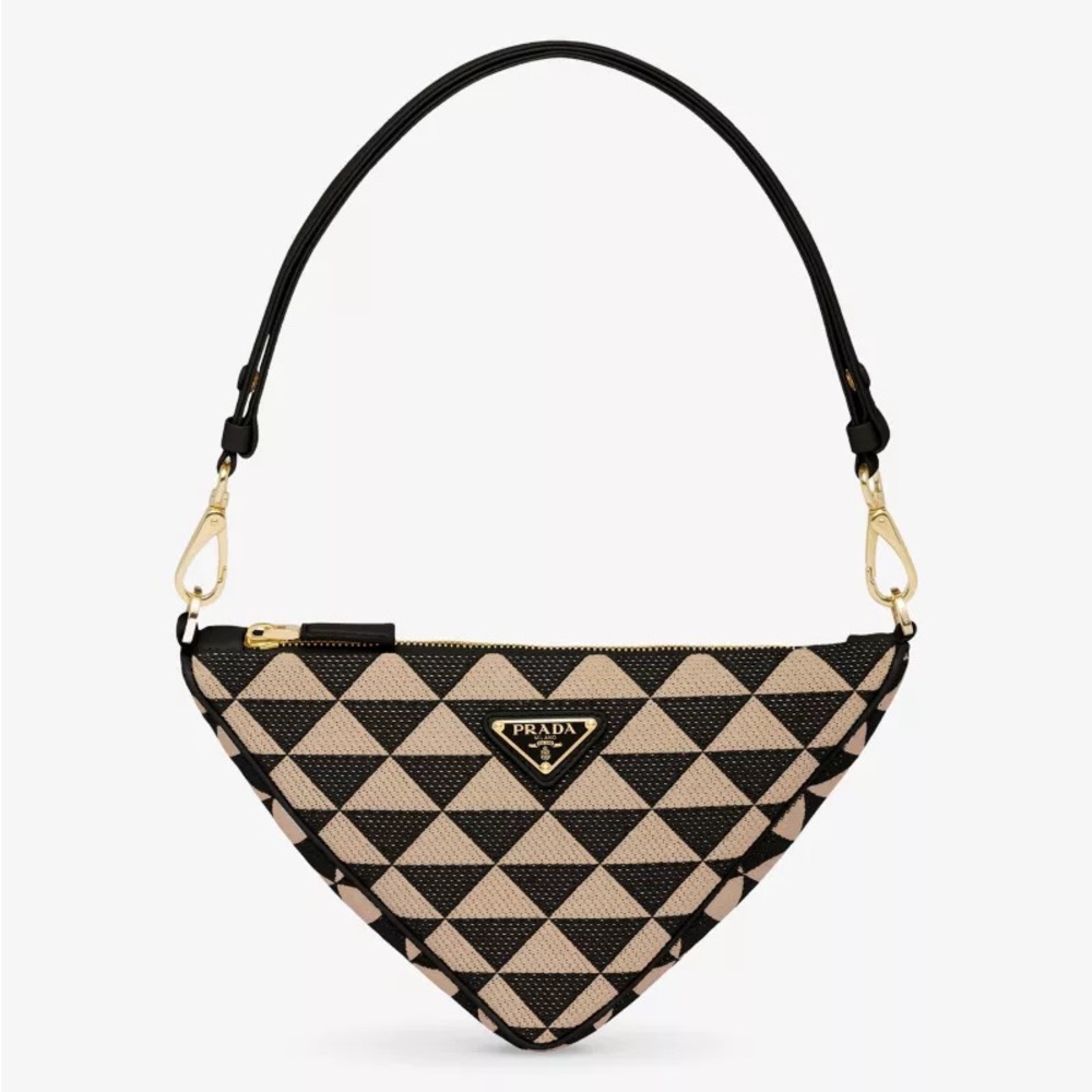 PRADA Triangle mini jacquard bag, excellent condition